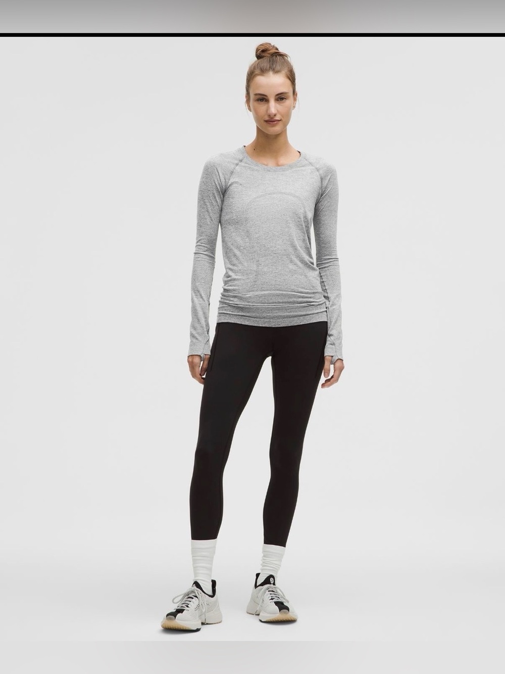 lululemon athletica Light Gray Long Sleeve